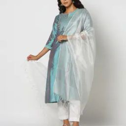 Women Tassel Hem Dupatta-image-81