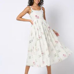 Floral Printed A-line Dress-image-36