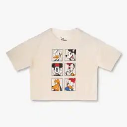 Girls Mickey Mouse Print Relaxed Fit Round-Neck T-Shirt-image-64