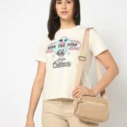 Women Graphic Print Crew-Neck Boxy Fit T-Shirt-image-30