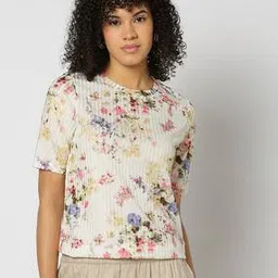 fig Women Floral Print Slim Fit Top-picture-2