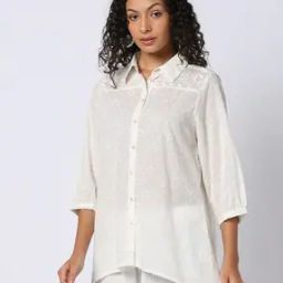 Women Embroidered Relaxed Fit Shirt-image-90