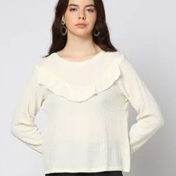 Women Crinkled Regular Fit Sweatshirt-image-99