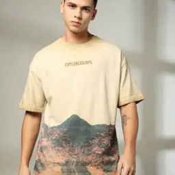 Graphic Print Boxy Fit Crew-Neck T-Shirt-image-55