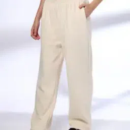 Women Straight Track Pants with Insert Pockets-image-76