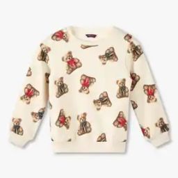 Girls Bear Print Regular Fit Round-Neck Sweatshirt-image-63