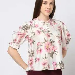 Women Floral Print Regular Fit Top-image-82