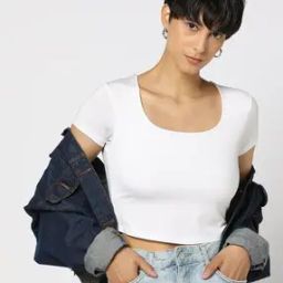 Women Regular Fit Scoop-Neck Top-image-89