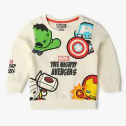 Marvel Print Regular Fit Crew-Neck Sweatshirt-image-98