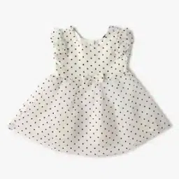 Girls Polka-Dot Print Round-Neck Fit & Flare Dress-image-26