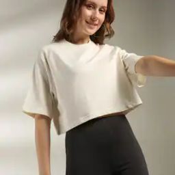 Women Regular Fit Crew-Neck Crop T-Shirt-image-35