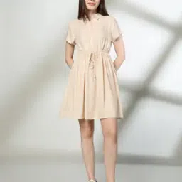 Women Plaid Check Mini Fit & Flare Dress-image-15