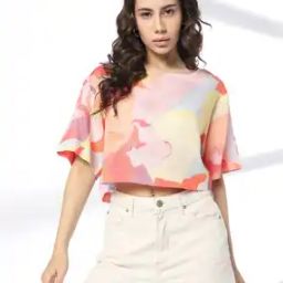 Women Printed Regular Fit Crop Top-image-57