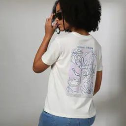Women Graphic Print Boxy Fit Crew-Neck Cotton T-Shirt-image-81
