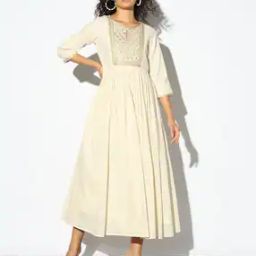 Cotton Lurex Fit & flare Dress-image-16