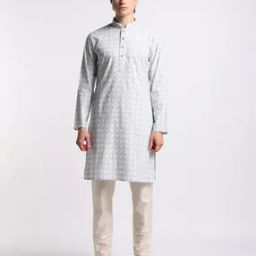 Printed Slim Fit Kurta-image-77