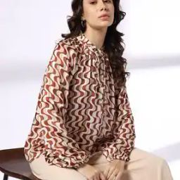 Women Geometric Print Relaxed Fit Top-picture-11