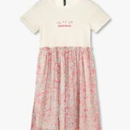 Girls Floral Print Fit & Flare Dress-33