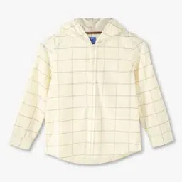 Boys Checked Hooded Shirt-picture-31
