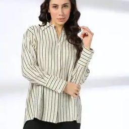 Women Striped Boxy Fit Shirt-image-85