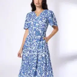 Women Printed Fit & Flare Dress-image-5