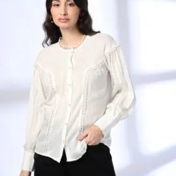 Women Striped Relaxed Fit Shirt-image-98