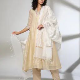 Women Chevron Woven Dupatta with Tassels-28