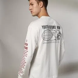 Men Placement Print Regular Fit Crew-Neck Sweatshirt-image-84