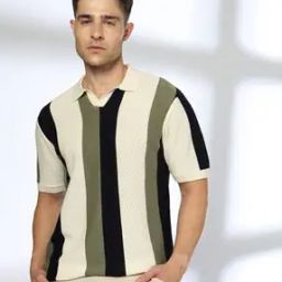Men Striped Regular Fit Polo T-Shirt-image-60