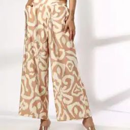 Women Printed High-Rise Wide-Leg Trousers-image-71
