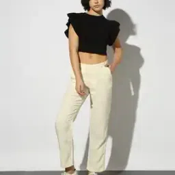 Women Flat-Front Straight Fit Trousers-image-29