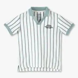 Boys Striped Regular Fit Polo T-Shirt-image-25