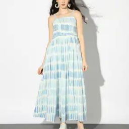 Printed Fit & Flare Dress-image-44