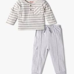 Boys Striped T-Shirt & Joggers Set-image-43