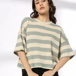 Women Striped Relaxed Fit Top-image-47