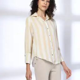 Women Striped Relaxed Fit Shirt-image-51
