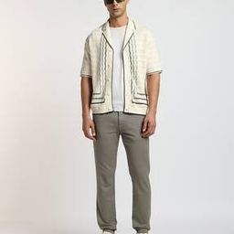 Striped Flat-Knit Relaxed Fit Shirt-image-93