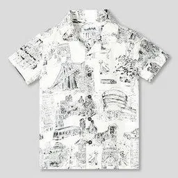 wotnot by azorte All-Over Print Half Sleeve Resort Shirt-picture-15