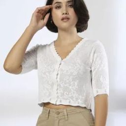 Women Flat-Knit Regular Fit Crop Top-image-28