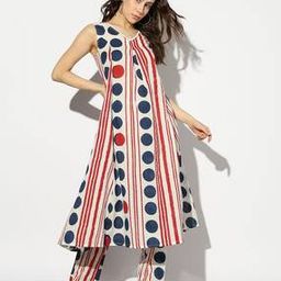 Geometric Print Kurta & Pants Set-picture-23