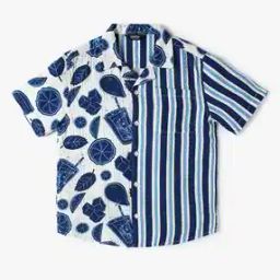 Boys Printed Regular Fit Cotton Shirt-image-2