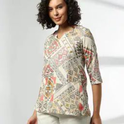 Women Geometric Print Tunic-4
