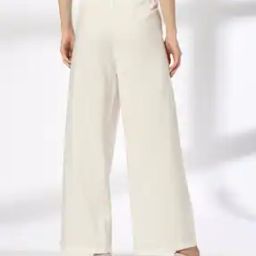 Women Floral Print Pleated Straight Fit Trousers-picture-18