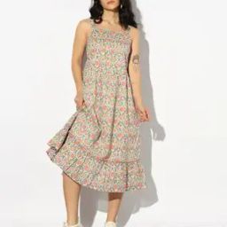 Women Floral Print A-Line Dress-image-34