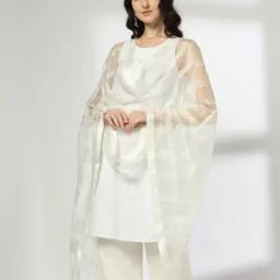 Women Checked Dupatta with Tassels-13