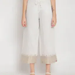 Straight Pants with Printed Hems-image-78