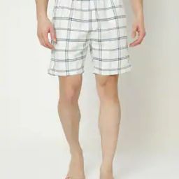 Men Checked Boxers with Elasticated Waistband-image-79