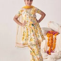 pspeaches Girl Floral Print 3-Piece Kurta Set-picture-19