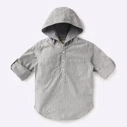 ajio Striped Shirt with Hood-picture-24