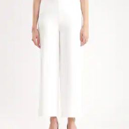 Women Relaxed Fit Trousers with Elasticated Waist-image-9